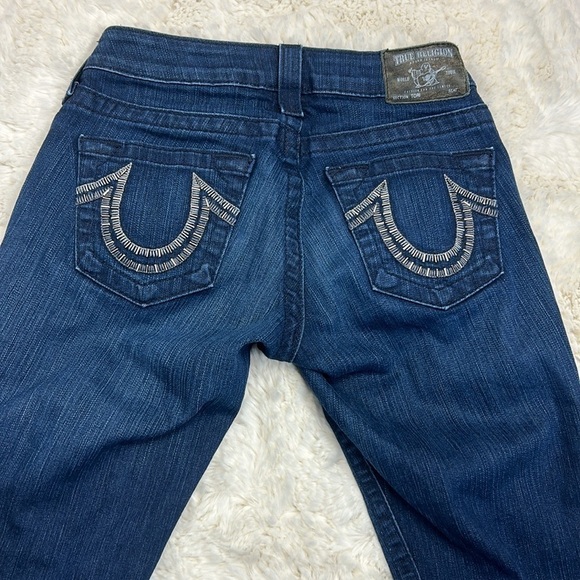True Religion Tori Bead Embellished Jeans Dark Wash Jeans Womens Size 24 - Picture 4 of 16